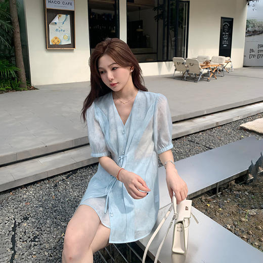 金蘑菇菇 Chinoiserie 纸纱/新中式轻国风天丝暗纹工艺套装气质 商品图1