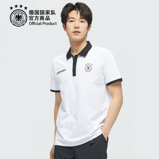 【官方正版】德国国家队 | 夏季拼色短袖简约黑白T恤通勤休闲 商品图1