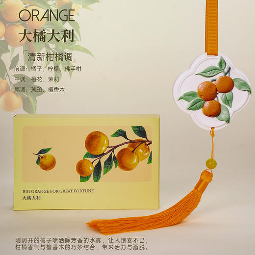 【上新！第二件0元！高颜值香氛挂饰🌸】山野栀子花香+国风浮雕设计✨让卧室衣柜秒变高级感！防融化石膏工艺，送礼自用都超赞🎁高颜值山野栀子花石膏香薰 新款室内卧室衣柜香氛挂饰 高级石膏挂件 带彩盒 商品图5