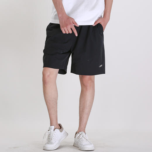 DRONKOO 2025 抽绳松紧腰右袋拼网布左下胶标运动风休闲短裤 商品图1