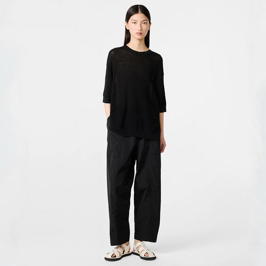 STUDIO NICHOLSON KNITWEAR - ROUND NECK女式亚麻天丝混纺针织衫 商品图1