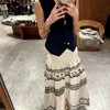 「K」洛诗琳00859度假风半身裙2025波西米亚复古印花半裙10346 商品缩略图0