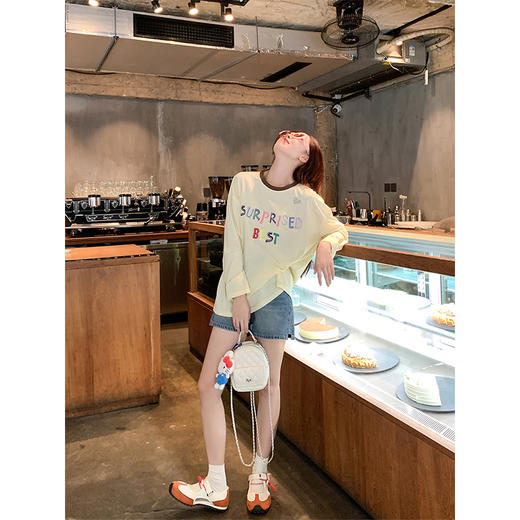 【129元任选2件】现货！多巴胺字母长袖T 商品图3