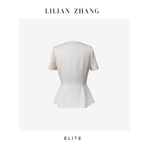 E“定制”——静奢风——风尚之选———法式圆领纽扣A摆短上衣 2505005 商品图1