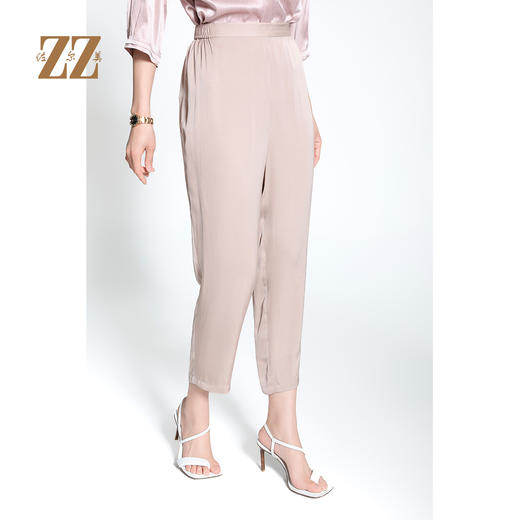 佐尔美夏季新款时尚百搭桑蚕丝休闲裤女M42KS03 商品图2