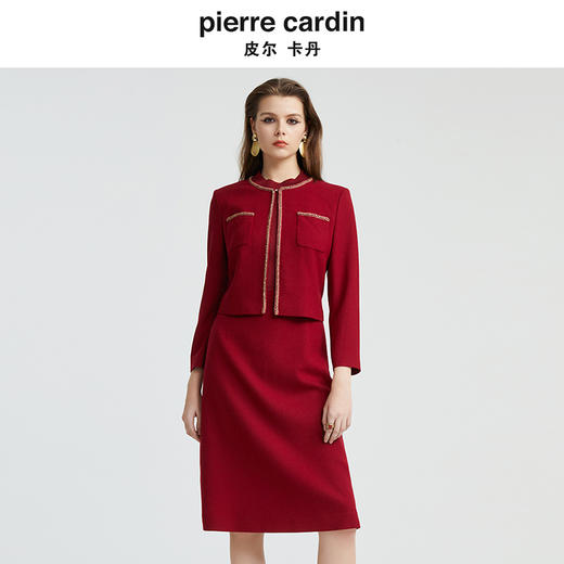 皮尔卡丹女装新款都市淑女修身轻仪式礼服裙P4318E4985T0 商品图0