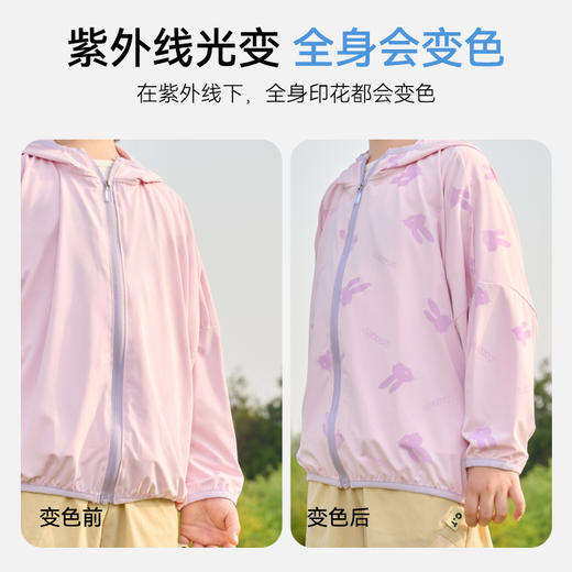 【凉感防晒+变色】棉花堂儿童防晒衣男童外套轻薄中大童透气女童原纱防晒服F251171 商品图3
