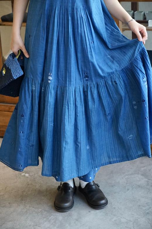 maku蓝染刺绣连衣裙 商品图8