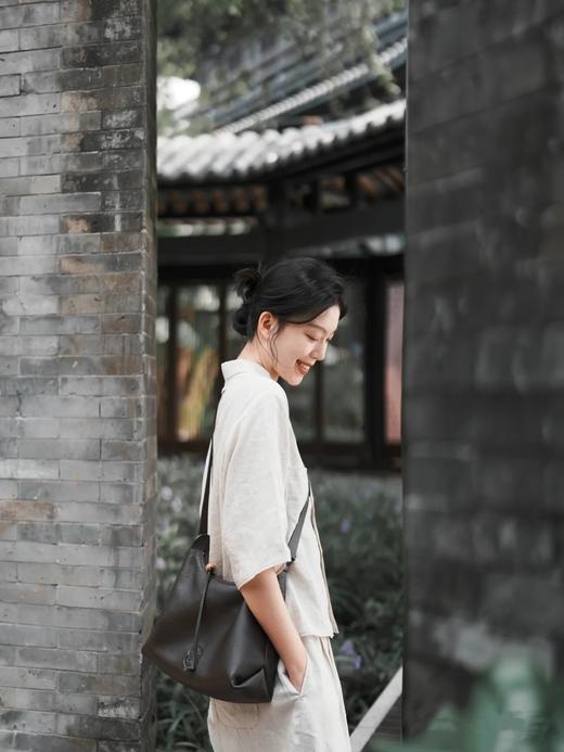 宋系列诗囊hobo包小号头层牛皮新中式设计风托特斜挎包腋下包 商品图0