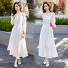 绝美漂亮连衣裙夏2025新款高级气质收腰显瘦飘逸仙气长裙子QIXFS2575-5 商品缩略图3