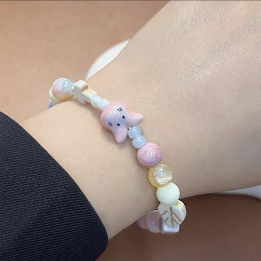 童趣可爱卡通手链彩色串珠手饰小众精致手串（图案随机） 商品图1