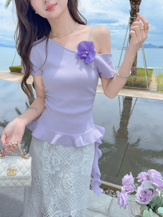 张心子【花影阑珊】气质女人味蕾丝半身裙 U2505047 商品图7