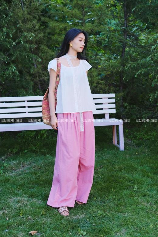 【门店同款】ENJOY夏季阔腿九分裤休闲裤 162502290 商品图1