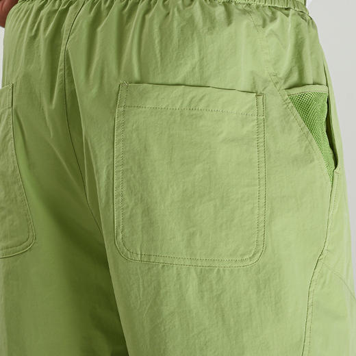 DRONKOO 2025 抽绳松紧腰右袋拼网布左下胶标运动风休闲短裤 商品图4