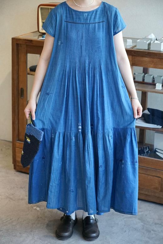 maku蓝染刺绣连衣裙 商品图7