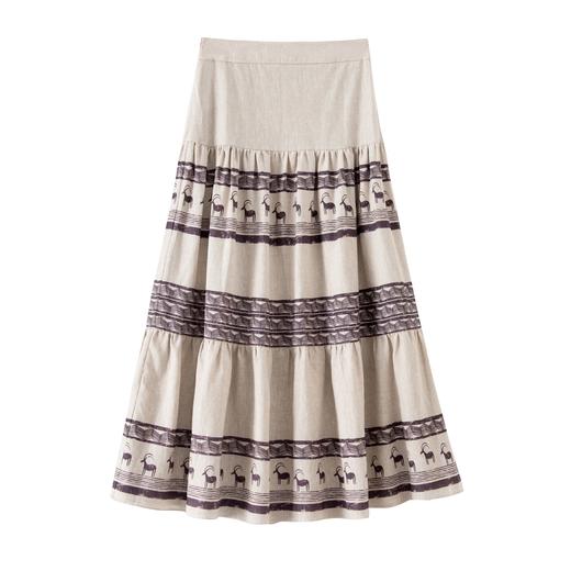 「K」洛诗琳00859度假风半身裙2025波西米亚复古印花半裙10346 商品图2