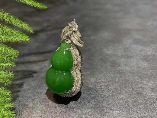 【御珠宫坊·传藏系列】金镶碧玉葫芦吊坠 商品图5