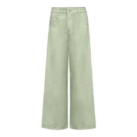 【2件9折】【Petit Bari】(多色)设计感休闲拼接阔腿牛仔裤 商品图3