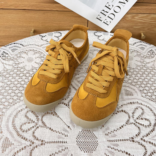 D051418复古时髦拼色系带阿甘鞋女百搭休闲运动鞋 商品图6