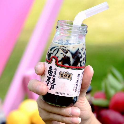 （送奶油球、吸管）罗浮龟仙生·龟苓膏丨夏天必备“灭火饮”，可以吸着吃的龟苓膏，160g玻璃瓶装 商品图4