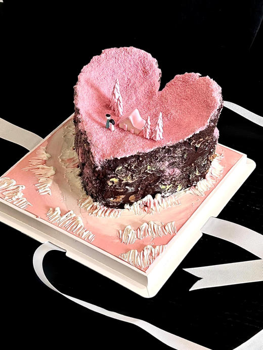 粉色心形岛屿微景观定制主题款 - 海绵戚风蛋糕 （需提前预定哦，下单咨询客服） 商品图3