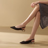 【静音系列】千百度流云羊皮低跟时装凉鞋女后空凉鞋A25279370 商品缩略图4