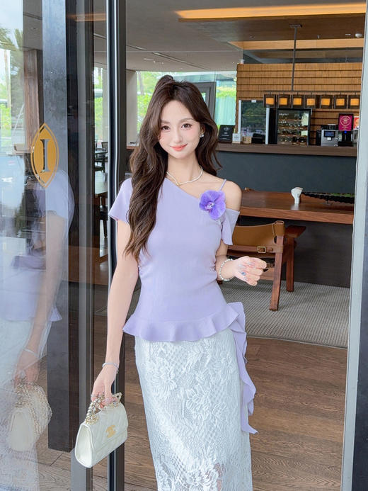 张心子【花影阑珊】气质女人味蕾丝半身裙 U2505047 商品图8