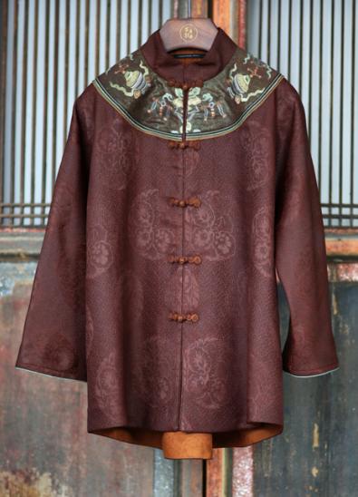 盛唐牡丹| 四径绞罗底红云纱手绣外套 商品图0