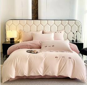 轻奢全棉双面绣花床上四件套简约高级感床品被套被单G119100114