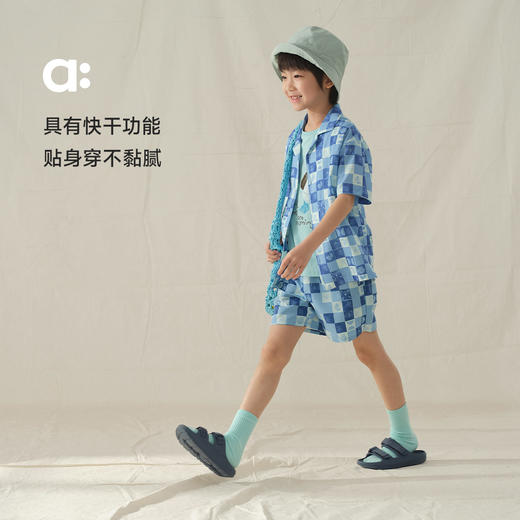 【粉丝专属】allblu幼岚【快干沙滩裤】儿童裤子25春夏新款男女童干爽短裤 商品图1
