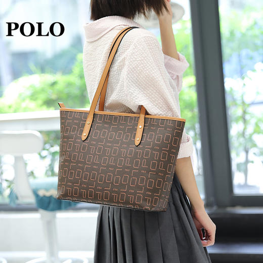 POLO 女士手提包时尚百搭斜挎包大容量印花单肩女包340983 商品图3
