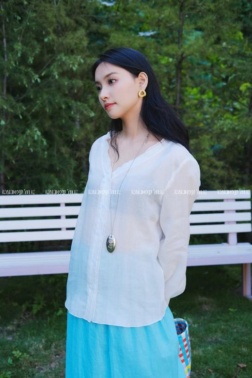 【门店同款】ENJOY夏季“后花园”简约长袖衬衫 162502345 商品图6