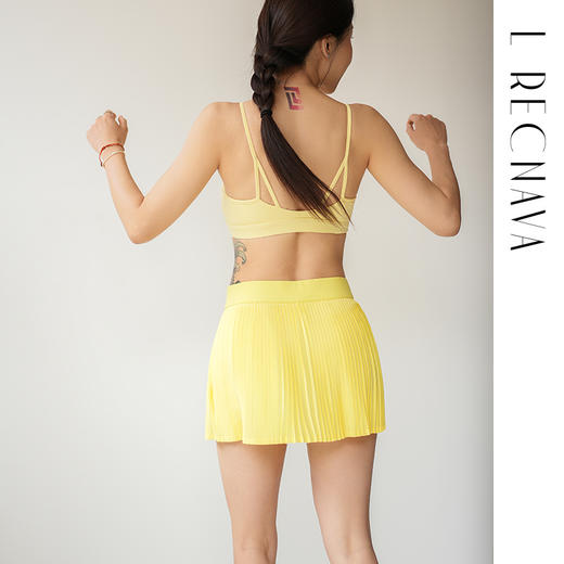 L RECNAVA 猫耳朵细肩带带胸垫运动胸衣 U型领 胸垫可拆卸 裸感内搭小背心 商品图4