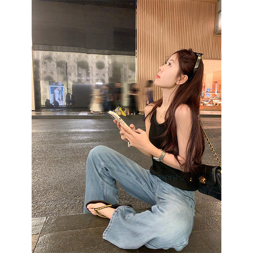 【189元任选2件】最后一波现货！复古高腰莱赛尔薄款直筒牛仔裤 商品图2