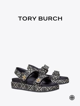 TORY BURCH 平底凉鞋女  155154-430-F 海军蓝色.【鞋底有膜，试穿小心】