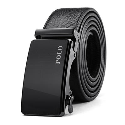 POLO 男士皮带商务休闲鳄鱼纹腰带双头层牛皮男裤带011571 商品图3