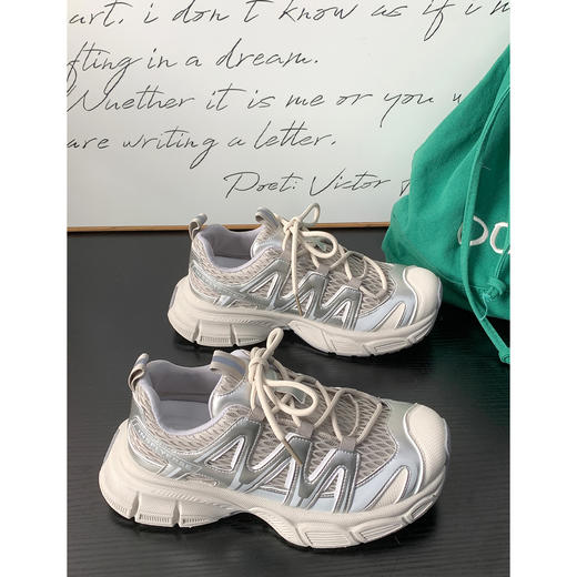 【YW】无忧购夏季百搭网面透气卡皮巴拉厚底轻便老爹鞋MIS-3817（截单后3-5天发货) 商品图5