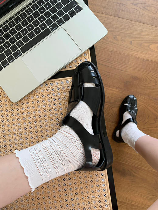 𝐇𝐞𝐫𝐞𝐮 3色编织真皮罗马凉鞋051408 商品图5