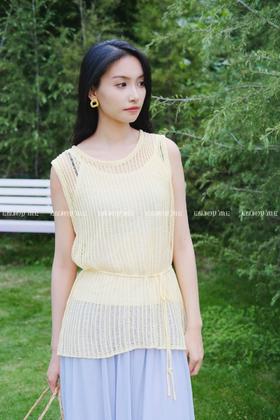 【门店同款】ENJOY夏季“后花园”镂空吊带针织衫 162495641