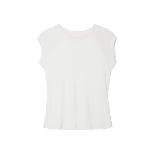 斜袖桑蚕丝莱赛尔简约百搭T恤T2502095 商品图4