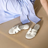 【静音系列】千百度平底露趾一字拖女款外穿凉拖鞋A25351277 商品缩略图1