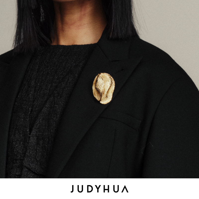 JUDYHUA 陈皮胸针项链两用