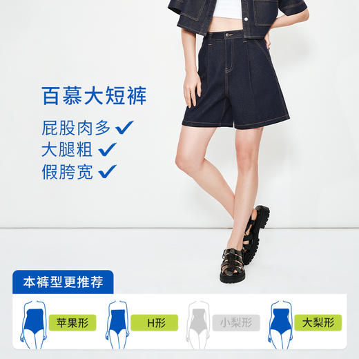 【精致原牛百慕大短裤】simplepieces夏季款SPS牛仔短裤梨形显瘦 商品图3