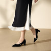 【静音系列】千百度粗高跟鞋女款通勤羊皮浅口单鞋A25185620 商品缩略图2