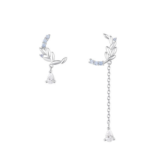 【穗穗相思】S925纯银高级感锆石不对称麦穗耳钉【YXS-E2619】 商品图4