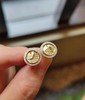 古董科沁金币镶钻耳钉 商品缩略图3