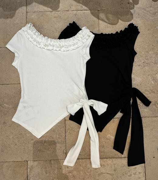 【门店同款】ENJOY夏季“悠然之境”甜美斜肩上衣 162504244 商品图2