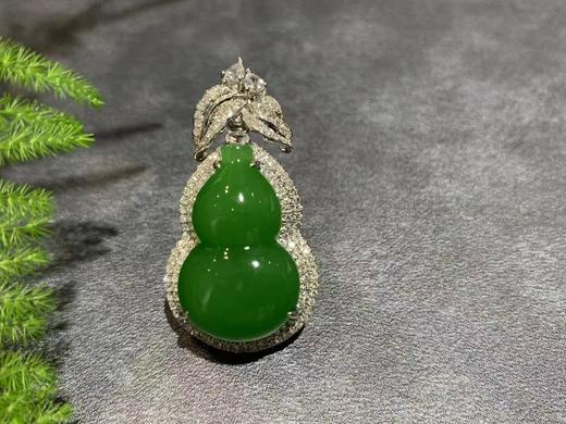 【御珠宫坊·传藏系列】金镶碧玉葫芦吊坠 商品图7