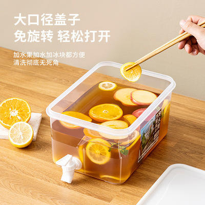 「大容量5L装」冷饮大容量水果茶冰镇凉水桶冰箱冷水壶带龙头野餐露营冷水壶餐饮用具 商品图2