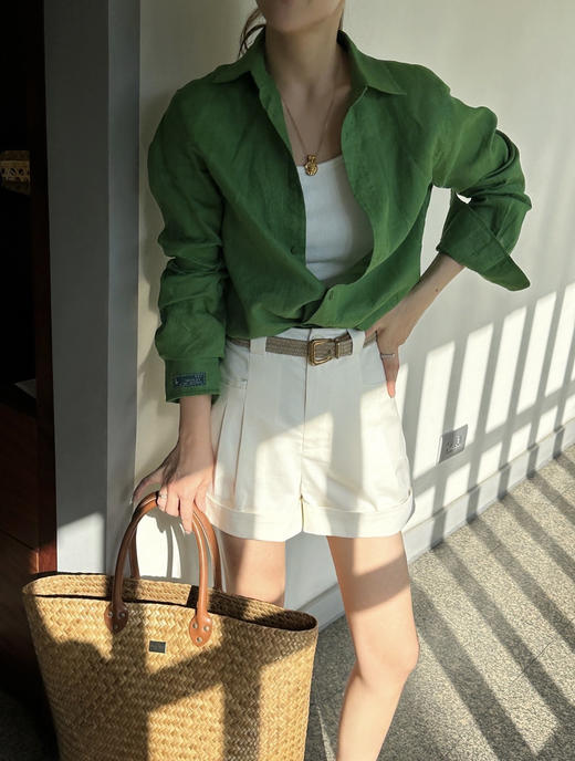 ✨【100%苎麻版松绿衬衫】‼️🌿无苎麻不夏天，前面做了几款苎麻衬衫大受欢迎，这次更加大胆做了松绿色版本，绝了！气质这块妥妥的拿捏！ 商品图1